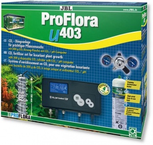 JBL ProFlora u403 - Система СО2 для аквариумов от 50 до 400 литров со сменным баллоном 500 г, редукт