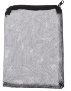 Сетчатый мешочек 1мм, на молнии, 12x18 см, черный