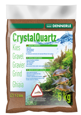 Dennerle Kristall-Quarz, гравий фракции 1-2 мм, цвет светло-коричневый 5 кг